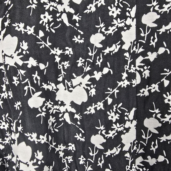 COLDWATER CREEK Floral Structured Jacket Blazer Crew Neck Black White Womens 24 - Picture 6 of 15